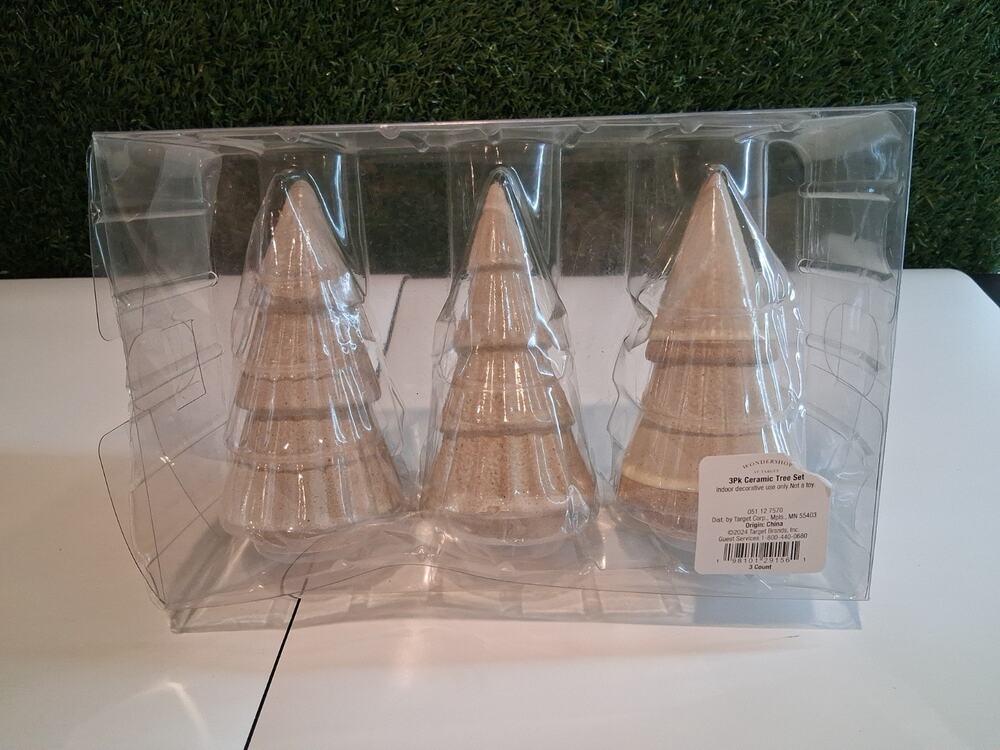 Target Bullseye Playground Ceramic Tree Set 3 Pc Beige Neutral Christmas 2024...
